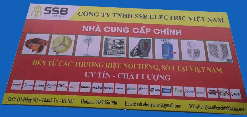 Mua quạt tại công ty tnhh ssb electric Việt Nam